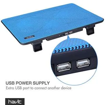 Havit HV-F2056 Ultra-Portable Laptop Cooler with Fans