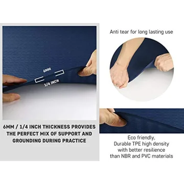 Clever Yoga Better Grip Thick Yoga Mat for Beginners