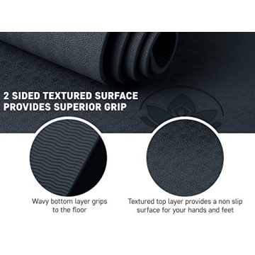 Clever Yoga Better Grip Thick Yoga Mat for Beginners