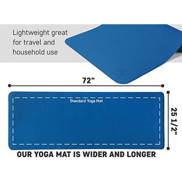 Clever Yoga Better Grip Thick Yoga Mat for Beginners