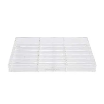 Impressions Vanity Clear Drawer Organizer with 21 Sections, Square Acrylic Cosmetic Makeup Organizer Storage for Drawers, Perfect for Vanity, Beauty Accessories, Small Mirrors and Jewelry Storage