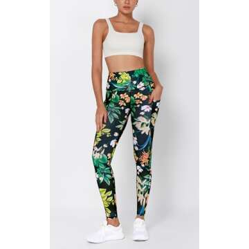 High Waisted Yoga Leggings with Pockets for Women