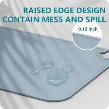 Cutebe Silicone Placemat for Toddles Kids Non-Slip Reusable Portable Kids Placemats for Dinning Table Heat Resistant Placemats, Baby Placemat Stain Resistant Silicone Mat for Dining Table 3 Pack