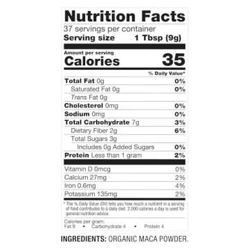 BetterBody Foods Organic Maca Powder, Non-GMO & Gluten-Free, 12 Ounce