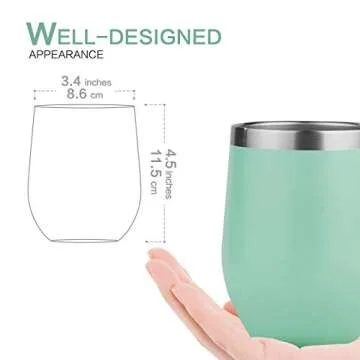 Polarduck 12oz Insulated Wine Tumbler - Perfect Gift