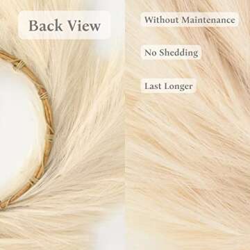 Perfnique Pampas Grass Wreath, 27'' Faux Pampas Wreath for Front Door, Artificial Pampas Wreath for All Seasons, Boho Wall Decor, Farmhouse Pampas Grass Garland, DIY Wreath Arrangement (Ivory)