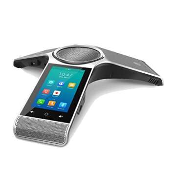 Yealink CP960 Conference IP Phone, 5-Inch Color Touch Screen. 802.11ac Wi-Fi, 802.3af PoE, Power Ada...