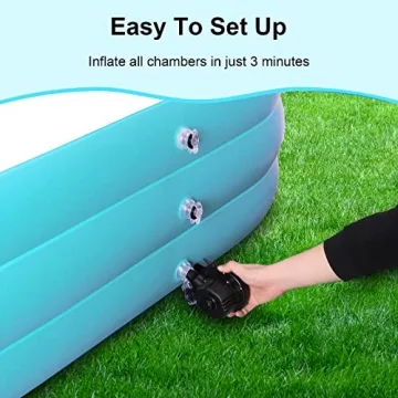 Elinoover 120" Family Inflatable Pool for Kids and Adults