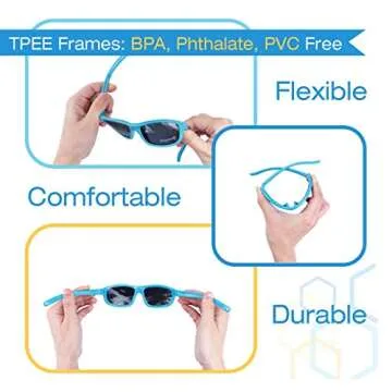 JAN & JUL Kids UVA UVB Protection Polarized Sun-glasses (M: 6m-6Y, White)