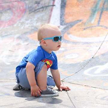 JAN & JUL Kids UVA UVB Protection Polarized Sun-glasses (M: 6m-6Y, White)