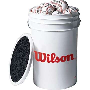 Wilson A1030 Champion Series Baseballs Bucket (3 Dozen) - Premium Quality for Every Player