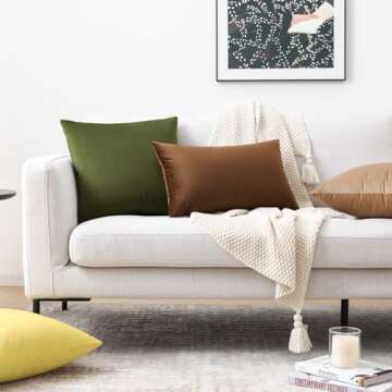 Cozy Velvet Square Decorative Pillow Covers Set of 2