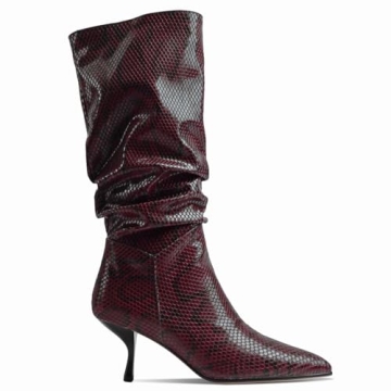 Shop SHODENSE Vintage Kitten Heel Slouch Boots Online