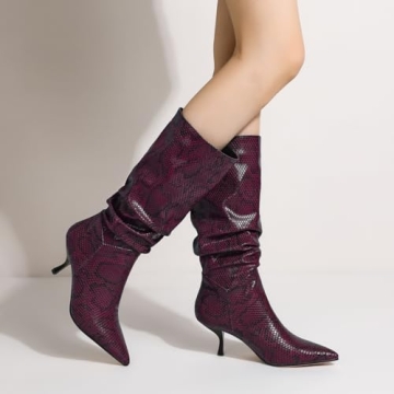 Shop SHODENSE Vintage Kitten Heel Slouch Boots Online