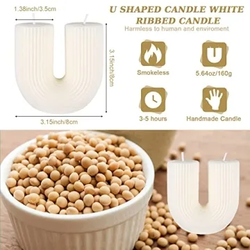 Elegant U Shaped Candle with Rose Scent for Home Decor