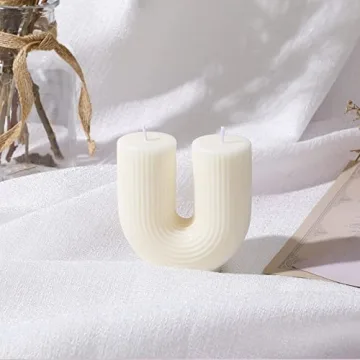 Elegant U Shaped Candle with Rose Scent for Home Decor