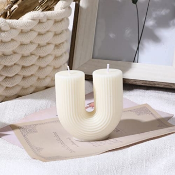 Elegant U Shaped Candle with Rose Scent for Home Decor