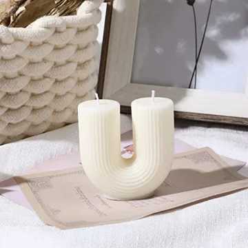 Elegant U Shaped Candle with Rose Scent for Home Decor