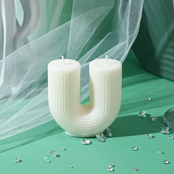 Elegant U Shaped Candle with Rose Scent for Home Decor