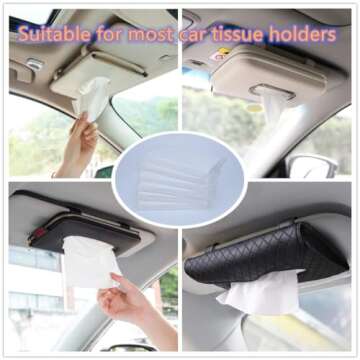 Cartisen Car Tissue Refills, Facial Napkin Refills for Car Visor Tissue Holder - 600 Sheets, 12 Packs (12 Pack)