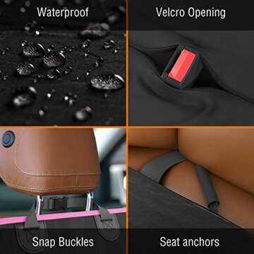 Active Pets Dog Car Seat Cover - Waterproof, Universal Fit