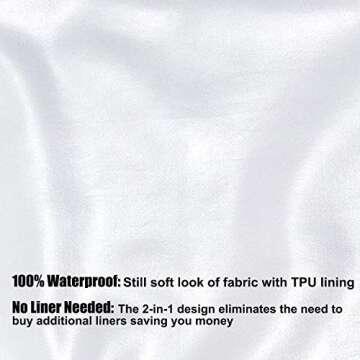 N&Y HOME Ultimate Waterproof Shower Curtain or Liner - Machine Washable & Elegant