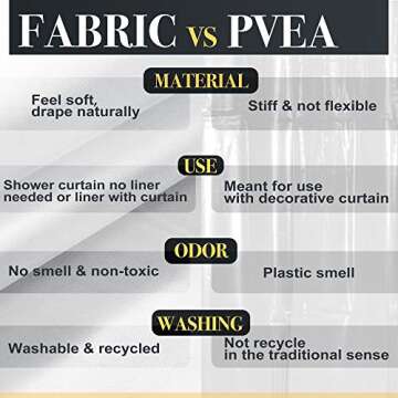 Luxury Waterproof Fabric Shower Curtain for Elegant Bathrooms