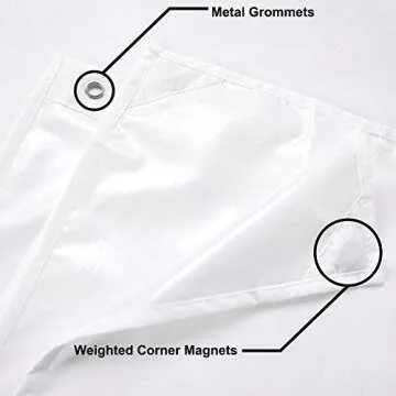 Luxury Waterproof Fabric Shower Curtain for Elegant Bathrooms