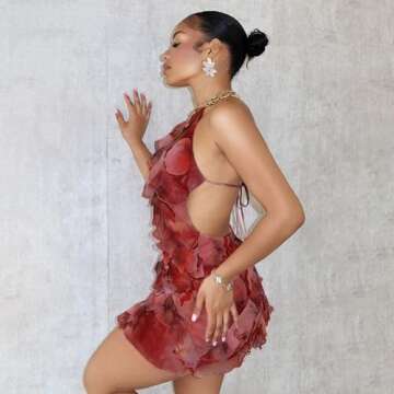 Sexy Halter Neck Backless Floral Mini Dress - Summer Charm