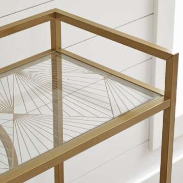 Better Homes and Gardens Nola Bar Cart, Gold Finish (Gold, 1)