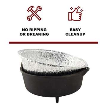 CampLiner Dutch Oven Liners 12 Pack for Effortless Cooking