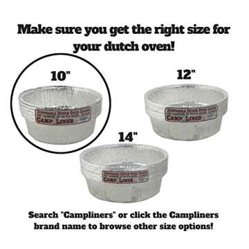 CampLiner Dutch Oven Liners 12 Pack for Effortless Cooking