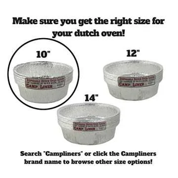 CampLiner Dutch Oven Liners 12 Pack for Effortless Cooking