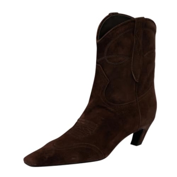 Stylish FSJ Women Square Toe Kitten Low Heel Ankle Boot for Comfort and Elegance