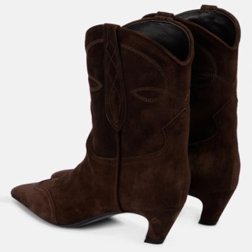 FSJ Women Square Toe Comfort Low Heel Ankle Boots