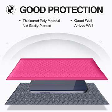 UCGOU Bubble Mailers 4x8 Inch Hot Pink 50 Pack Poly Padded Envelopes Small Business Mailing Packages Opaque Self Seal Adhesive Waterproof Boutique Shipping Bags for Jewelry Makeup Supplies #000