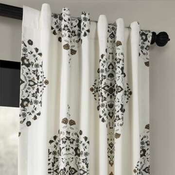 Luxurious Floral Damask Curtains for Room Darkening