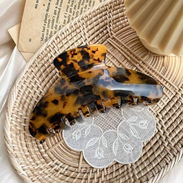 Aileam 4.5 Inch Tortoise Shell Hair Clips for All Hair Types