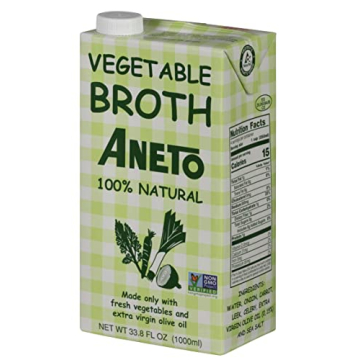 Aneto 100% Natural Vegetable Broth: Rich, Whole, Gluten Free, 34 oz