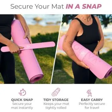 Yoga Mat Set - 6 Piece TPE Pink Yoga Mat - 72" x 24" Yoga Mat Yoga Knee Pad Cushion extra yoga accessorie,2 High Density EVA Yoga Blocks,1 Yoga Strap &1Yoga Mat Slap Band, yoga kit for home workout