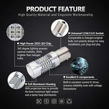 Antline LED 1156 1141 1003 7506 Bulb 1260 Lumens in Pack of 4