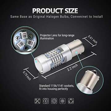 Antline LED 1156 1141 1003 7506 Bulb 1260 Lumens in Pack of 4