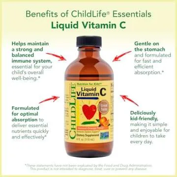 ChildLife Essentials Vitamin C Liquid Immune Support for Kids