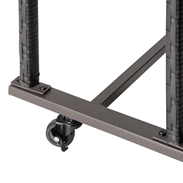 Outsunny Wicker Pool Float Storage Cart with Wheels