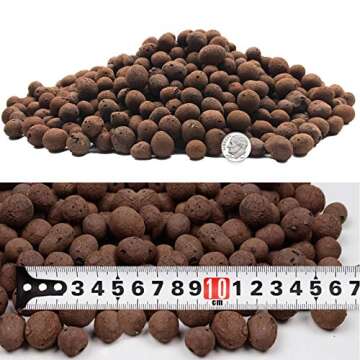 Malifea 2LBS Leca Expanded Clay Pebbles Hydroponics Supplies for Indoor Garden Plants (2LBS)