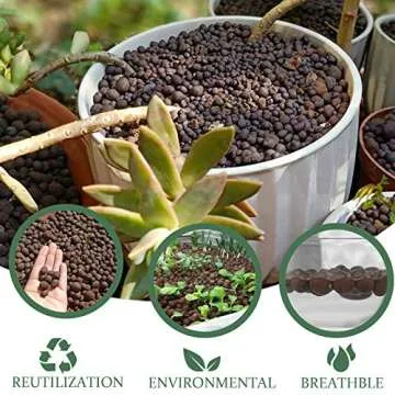 Malifea 2LBS Leca Expanded Clay Pebbles for Indoor Gardening