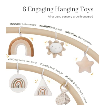 Washable Tummy Time Mat & Deluxe Baby Play Gym with Toys