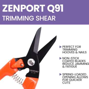 Zenport Q91 Zen-Magic Ultra Twig and Hoof Trimming Shear Twin-Blade, 7.5-Inch Long