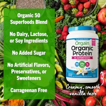 Orgain Organic Protein + 50 Superfoods Powder for Health