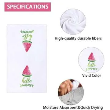 Hello Summer Watermelon Kitchen Towels Set of 2 for Summer Charm